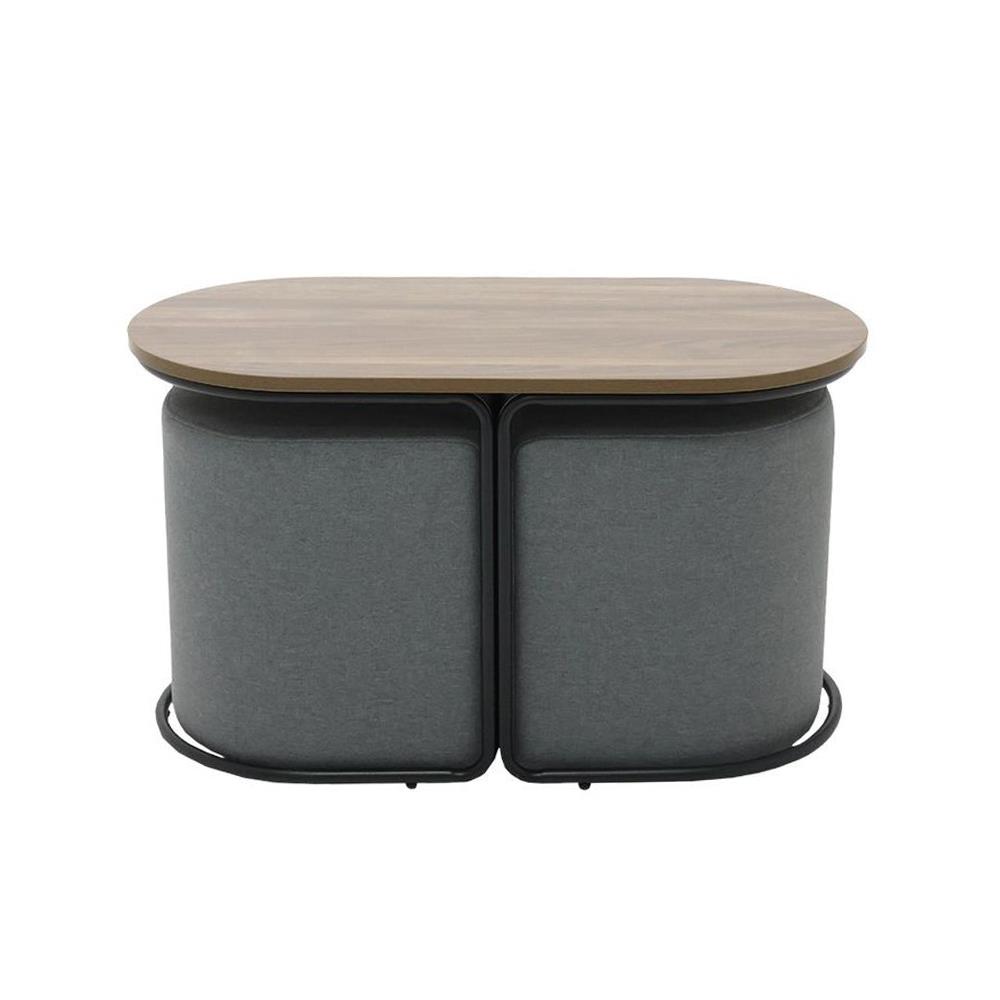 โต๊ะกลางพร้อมสตูล SB FURNITURE MALINNE 19225297 78 ซม. สีเทา