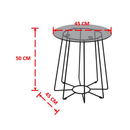 โต๊ะข้าง SB FURNITURE LETO 19222329 45 ซม. สีดำ_2
