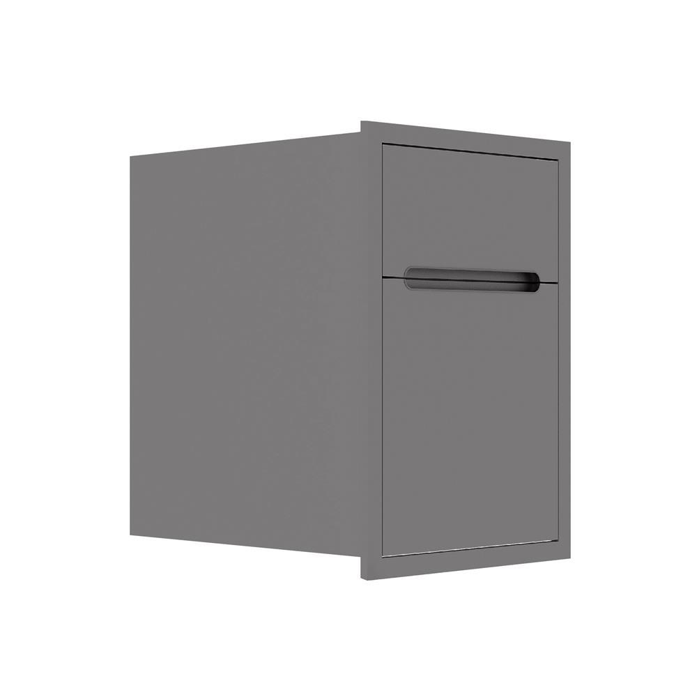 ตู้ลิ้นชัก KITZCHO CURVE 46x66 ซม. สี GREY GRAPHITE