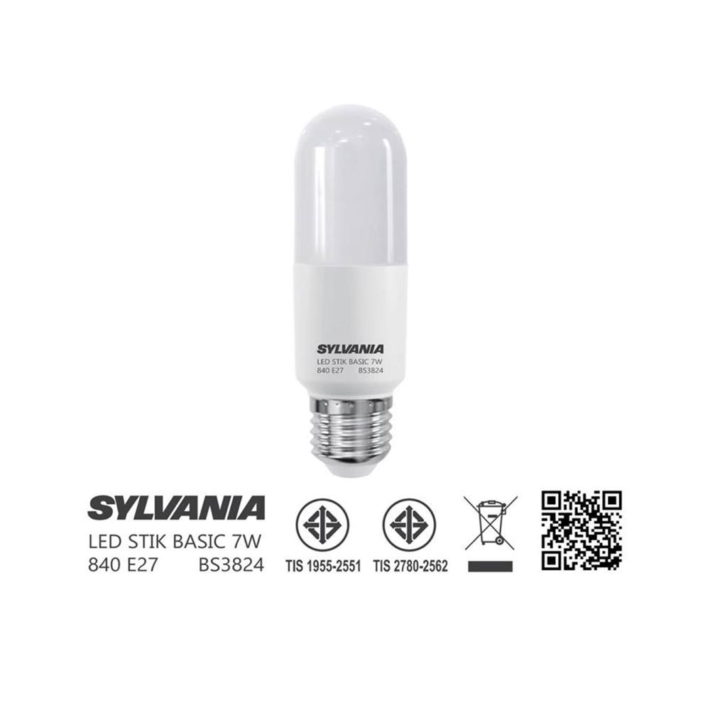 หลอด LED SYLVANIA STIK BASIC 7 วัตต์ COOL WHITE E27