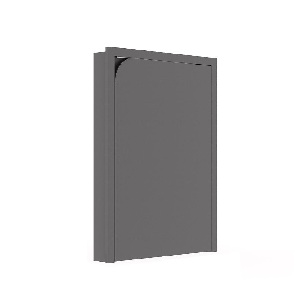 บานถังแก๊สเปิดขวา KITZCHO CURVE 56x74 ซม. สี GREY GRAPHITE