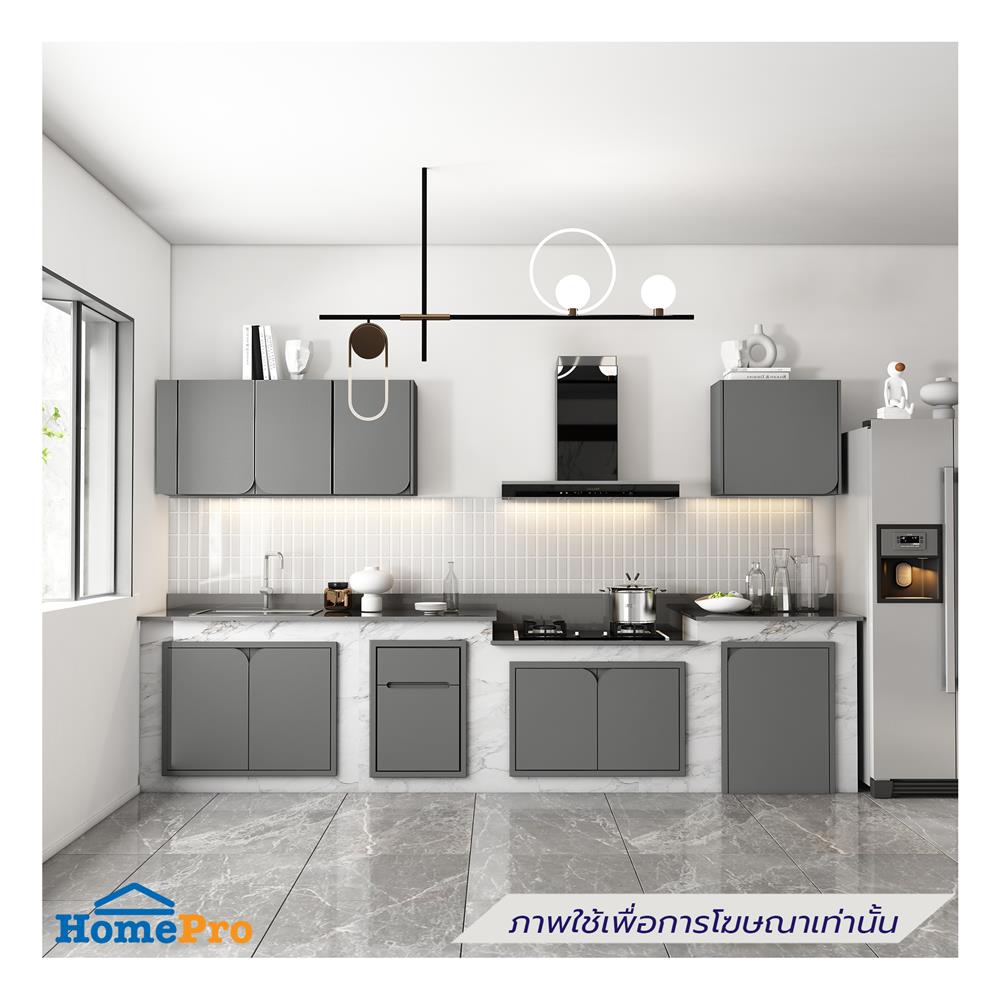 บานถังแก๊สเปิดขวา KITZCHO CURVE 56x74 ซม. สี GREY GRAPHITE