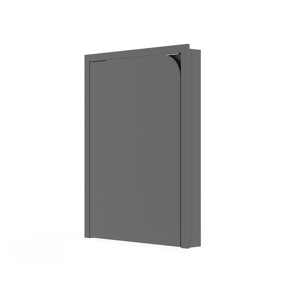 บานถังแก๊สเปิดซ้าย KITZCHO CURVE 56x74 ซม. สี GREY GRAPHITE