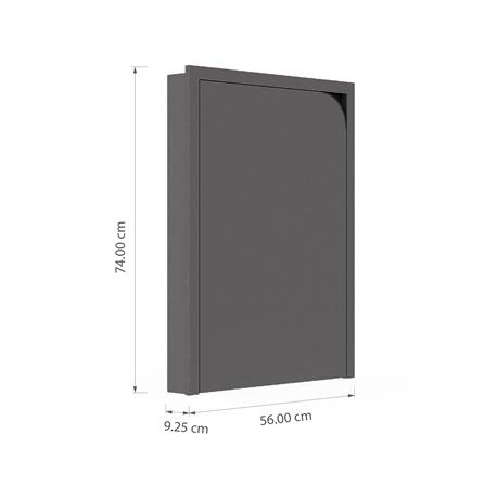บานถังแก๊สเปิดซ้าย KITZCHO CURVE 56x74 ซม. สี GREY GRAPHITE_4