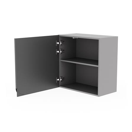 ตู้แขวนเดี่ยวเปิดซ้าย KITZCHO CURVE 60x60 ซม. สี GREY GRAPHITE_2