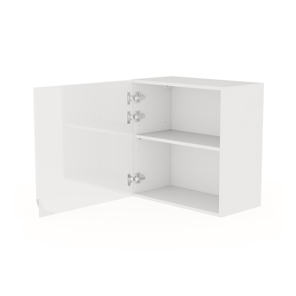 ตู้แขวนเดี่ยวเปิดซ้าย KITZCHO CURVE 60x60 ซม. สี DIAMOND