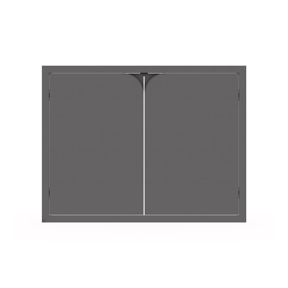 บานซิงค์คู่ KITZCHO CURVE 86x66 ซม. สี GREY GRAPHITE_0