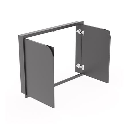 บานซิงค์คู่ KITZCHO CURVE 86x66 ซม. สี GREY GRAPHITE_3