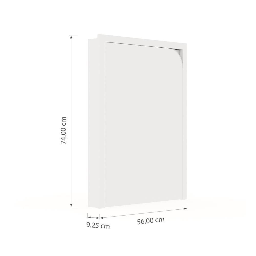 บานถังแก๊สเปิดซ้าย KITZCHO CURVE 54x76 ซม. สี DIAMOND