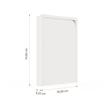 บานถังแก๊สเปิดซ้าย KITZCHO CURVE 54x76 ซม. สี DIAMOND_4
