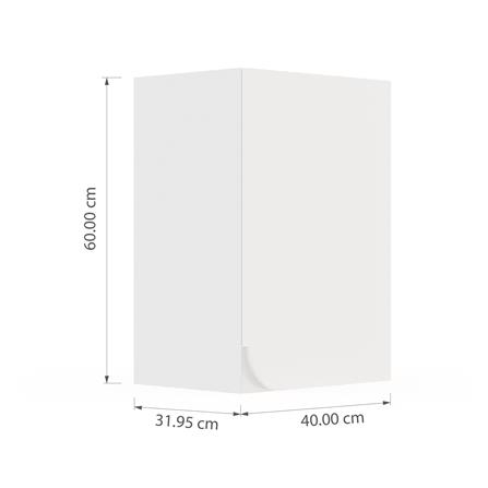 ตู้แขวนเดี่ยวเปิดขวา KITZCHO CURVE 40x60 ซม. สี DIAMOND_4