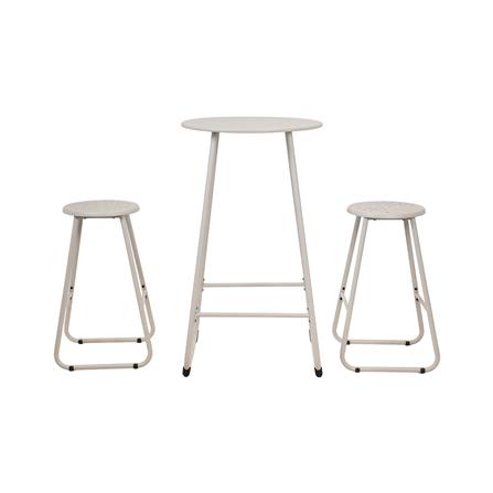 ชุดโต๊ะบาร์สนามเหล็ก 2 ที่นั่ง SPRING NORA สีเบจ_2