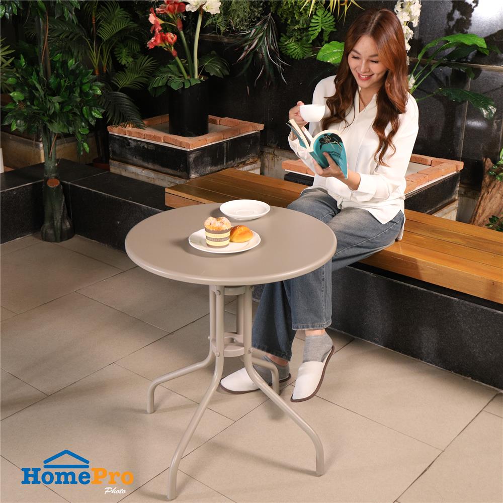 โต๊ะเหล็ก SPRING NELLY 60 ซม. สีโทป