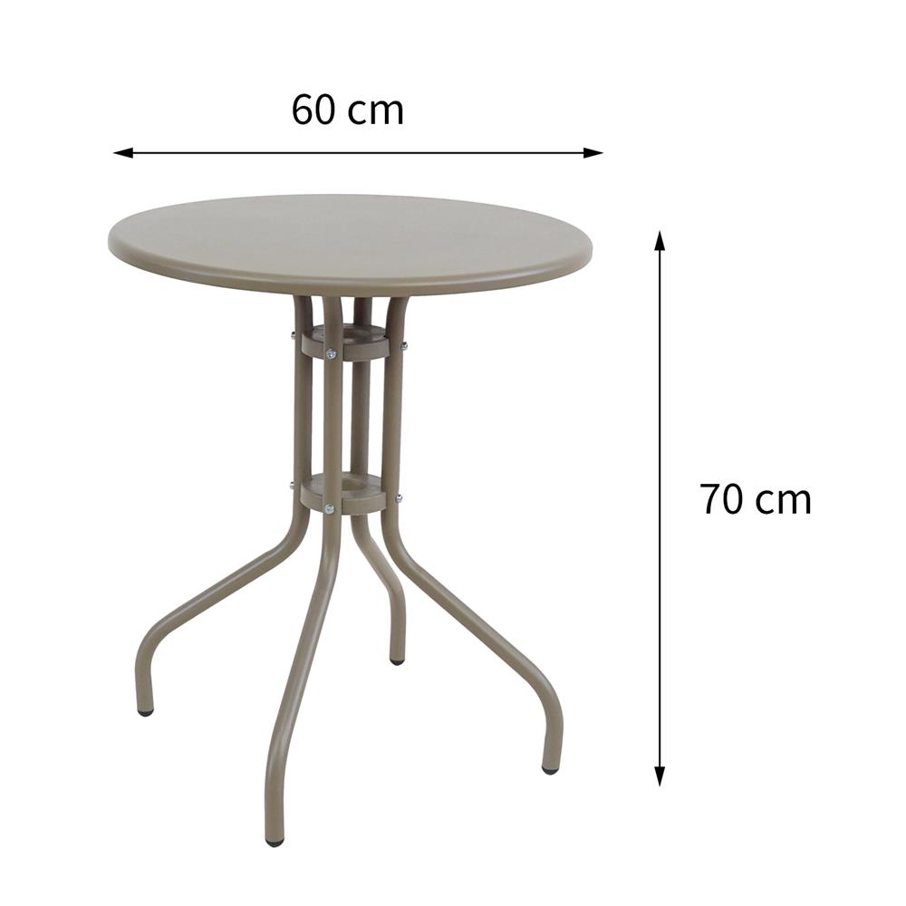 โต๊ะเหล็ก SPRING NELLY 60 ซม. สีโทป