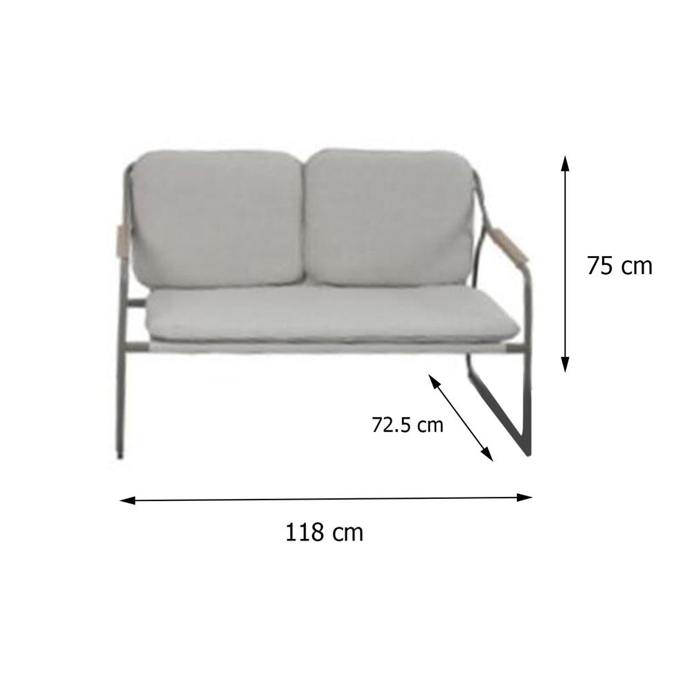 ชุดโซฟาสนาม 4 ที่นั่ง SPRING CARA สีโทป