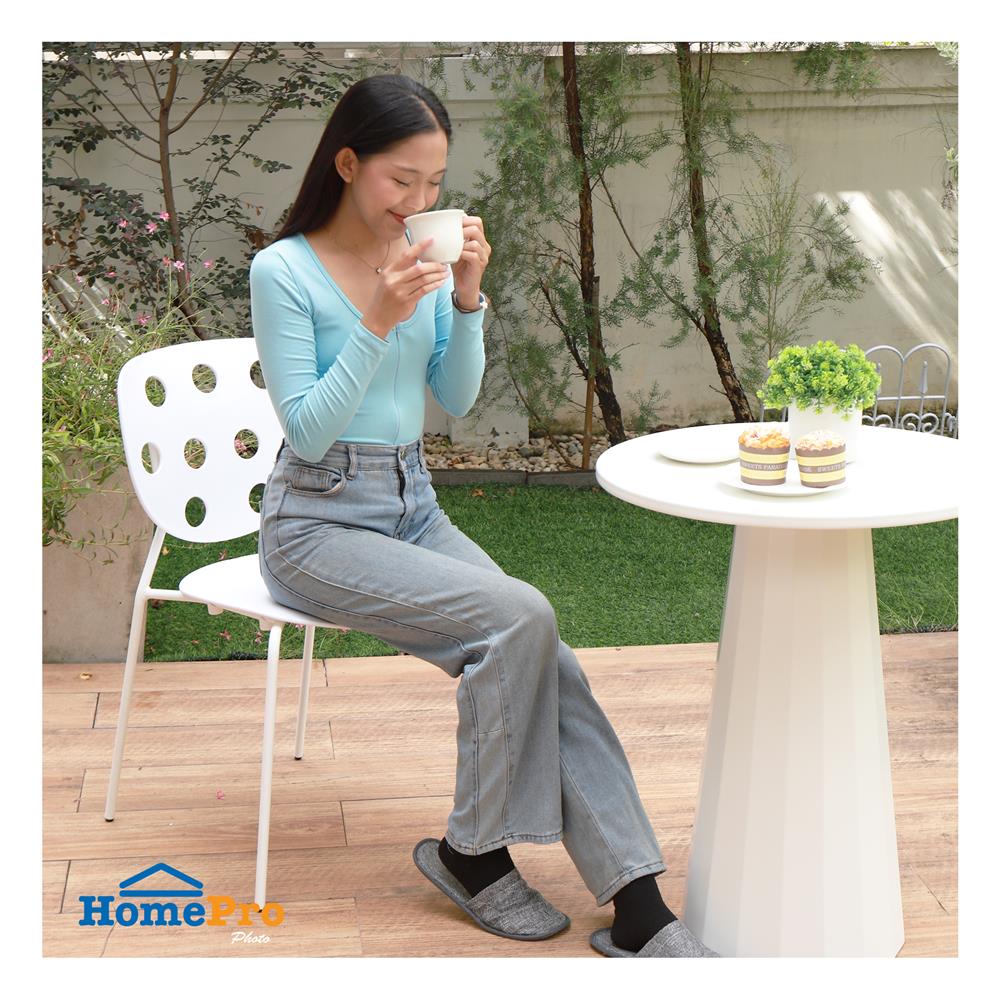 เก้าอี้สนาม SPRING DOTS สีขาว