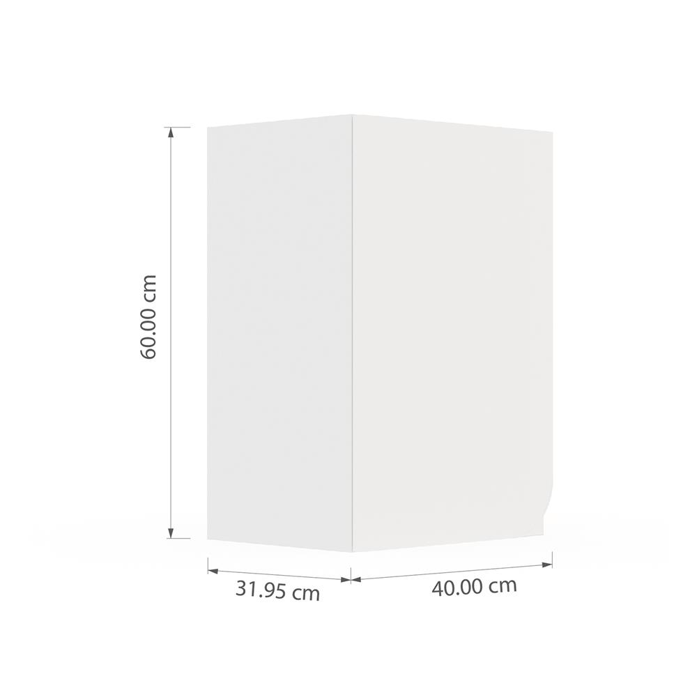 ตู้แขวนเดี่ยวเปิดซ้าย KITZCHO CURVE 40x60 ซม. สี DIAMOND
