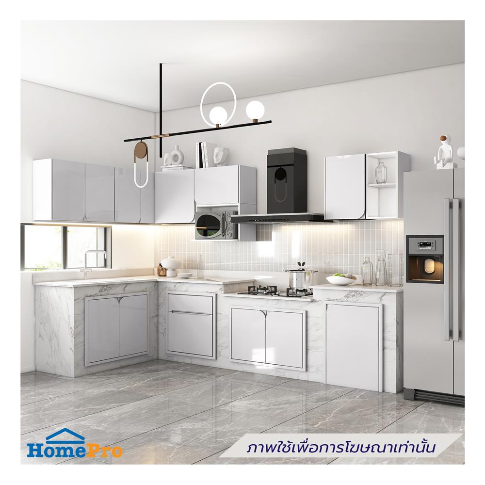 ตู้แขวนเดี่ยวเปิดขวา KITZCHO CURVE 60x40 ซม. สี DIAMOND