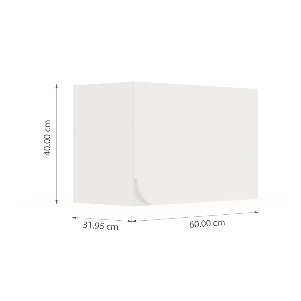 ตู้แขวนเดี่ยวเปิดขวา KITZCHO CURVE 60x40 ซม. สี DIAMOND