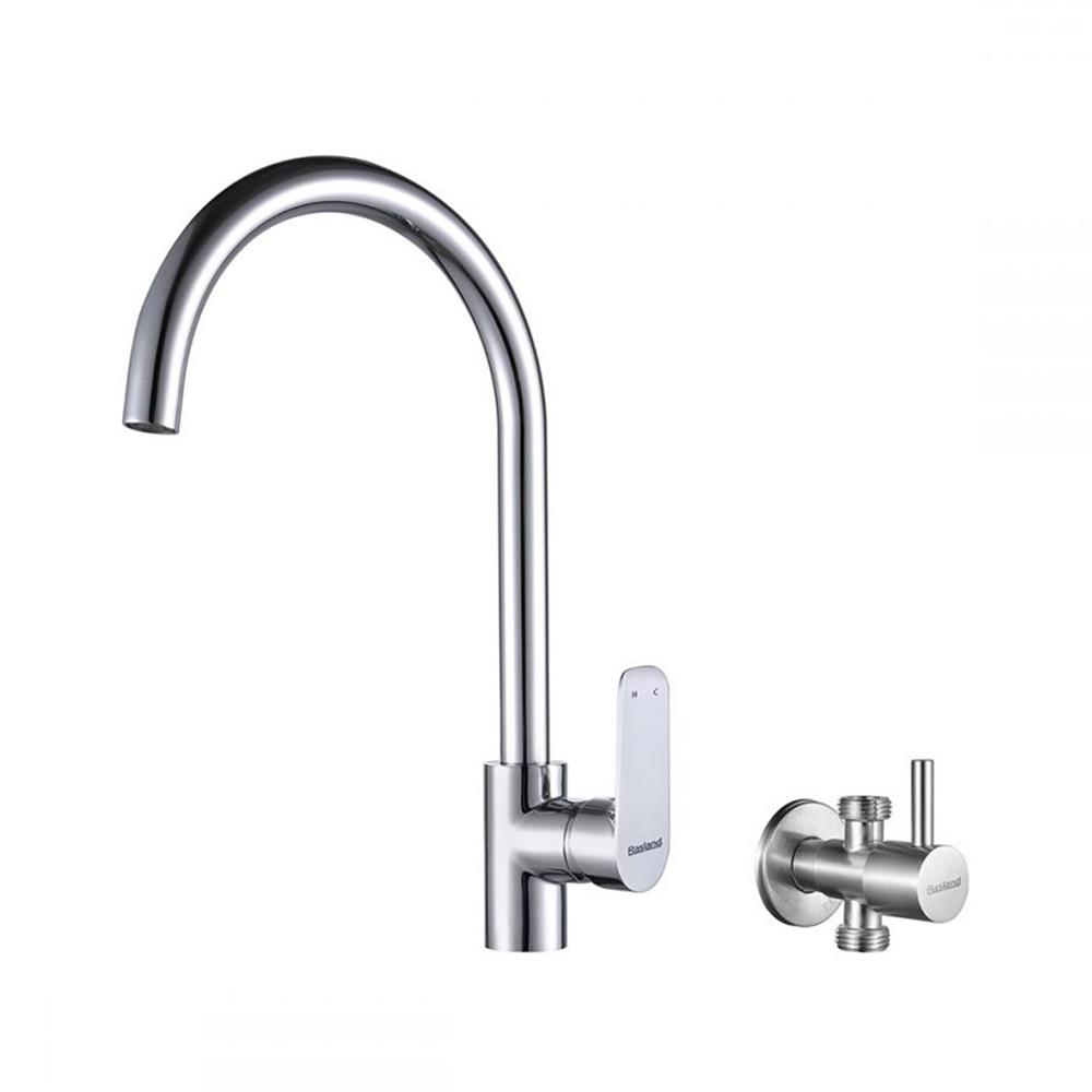 ก๊อกซิงค์ผสมเคาน์เตอร์ RASLAND RA A11011-A5555 สีโครม