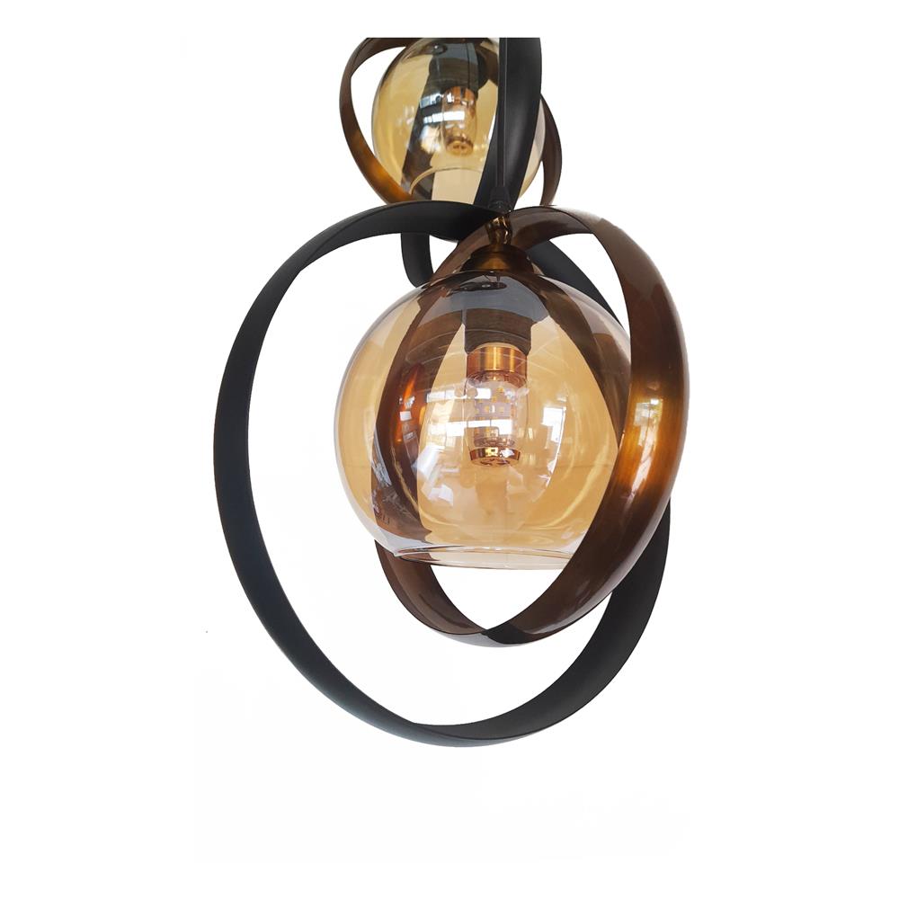 ไฟช่อ NEOLIGHT 9694-3BK-AB สีน้ำตาล/ดำ/ทอง 3 หัว