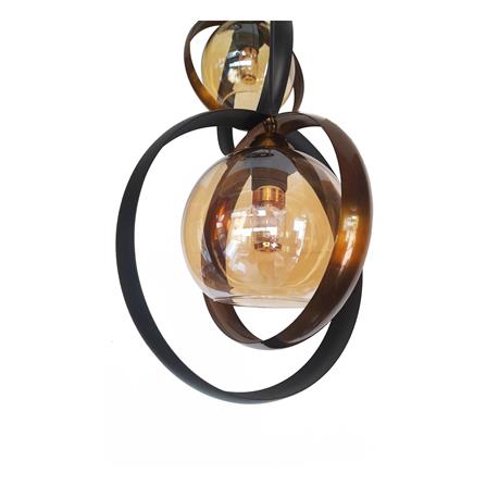 ไฟช่อ NEOLIGHT 9694-3BK-AB สีน้ำตาล/ดำ/ทอง 3 หัว_1