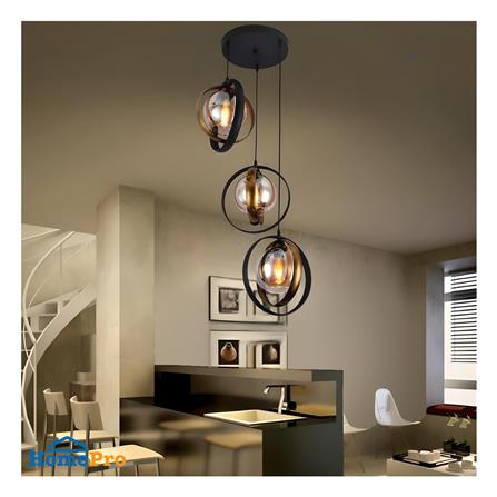 ไฟช่อ NEOLIGHT 9694-3BK-AB สีน้ำตาล/ดำ/ทอง 3 หัว_2