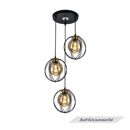 ไฟช่อ NEOLIGHT 504-3BK สีน้ำตาล/ดำ/ทอง 3 หัว_0
