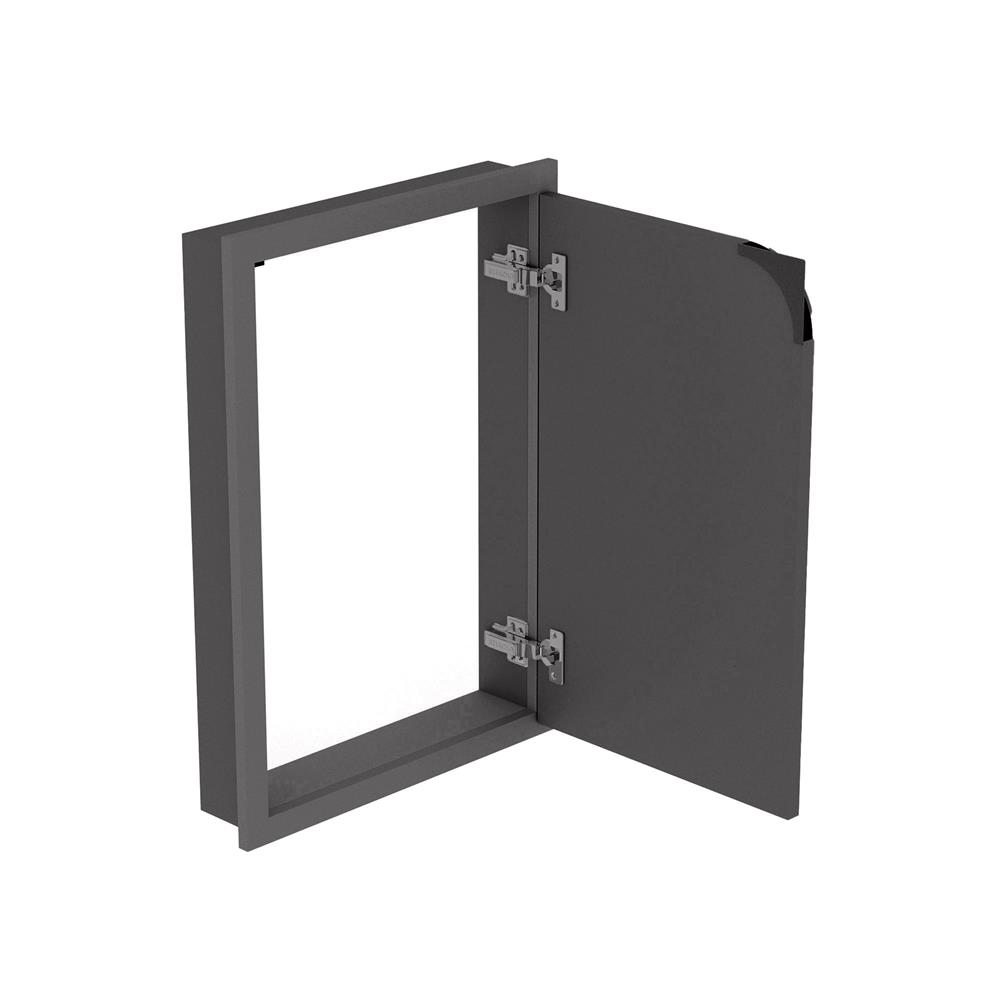 บานซิงค์เดี่ยวเปิดขวา KITZCHO CURVE 46x66 ซม. สี GREY GRAPHITE