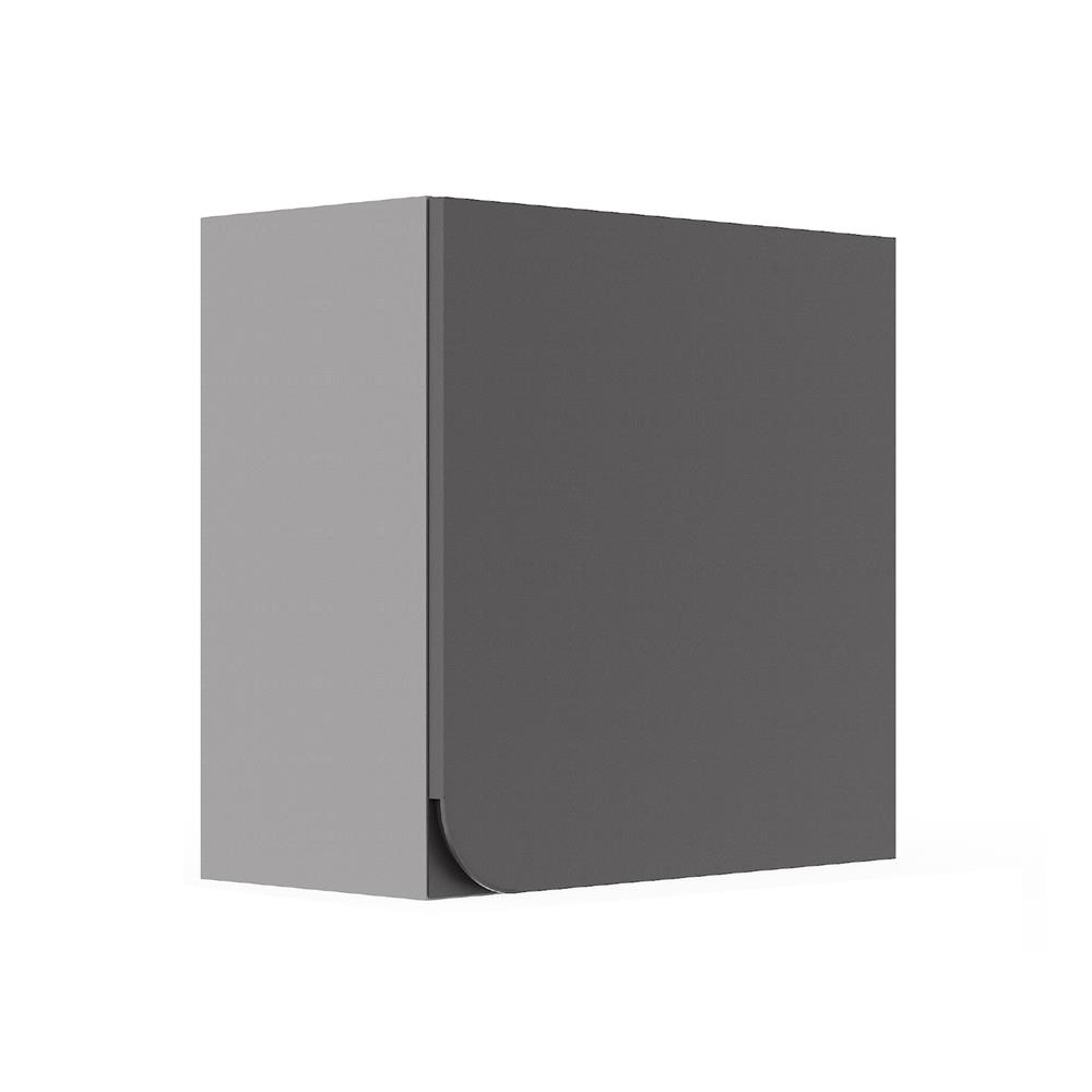 ตู้แขวนเดี่ยวเปิดขวา KITZCHO CURVE 60x60 ซม. สี GREY GRAPHITE