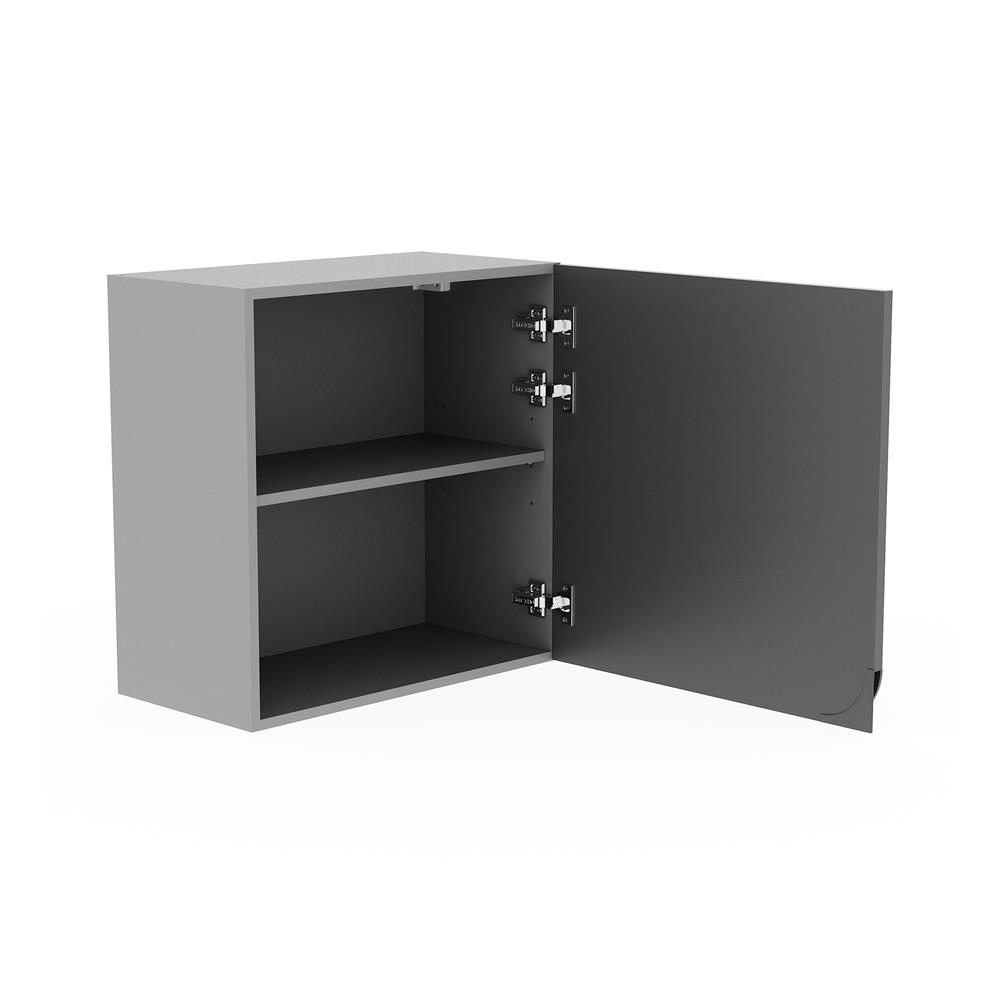 ตู้แขวนเดี่ยวเปิดขวา KITZCHO CURVE 60x60 ซม. สี GREY GRAPHITE