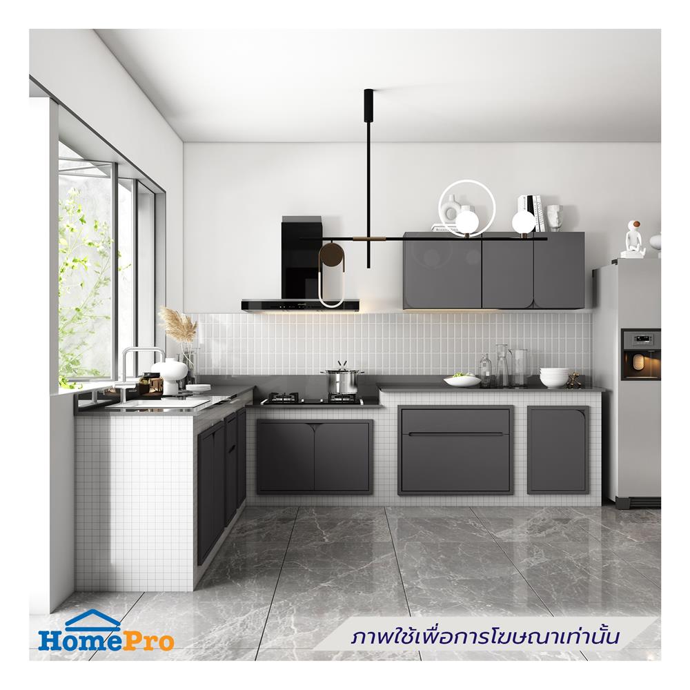 ตู้แขวนเดี่ยวเปิดขวา KITZCHO CURVE 60x60 ซม. สี GREY GRAPHITE