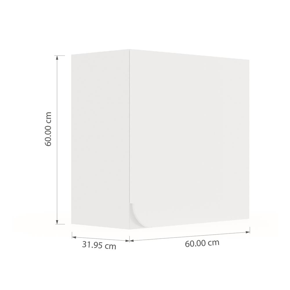 ตู้แขวนเดี่ยวเปิดขวา KITZCHO CURVE 60x60 ซม. สี DIAMOND