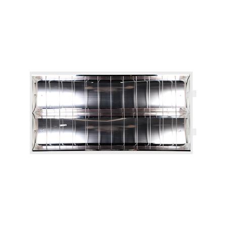 โคมตะแกรงฝังฝ้า L&E 99-00494 2X1200 มม. สีขาว_1