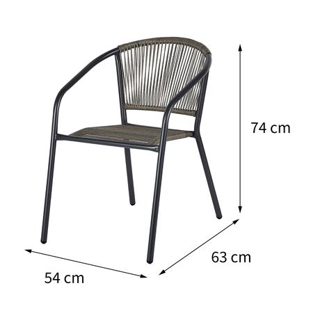 เก้าอี้หวายเทียม SPRING CAILY สีเทา_7