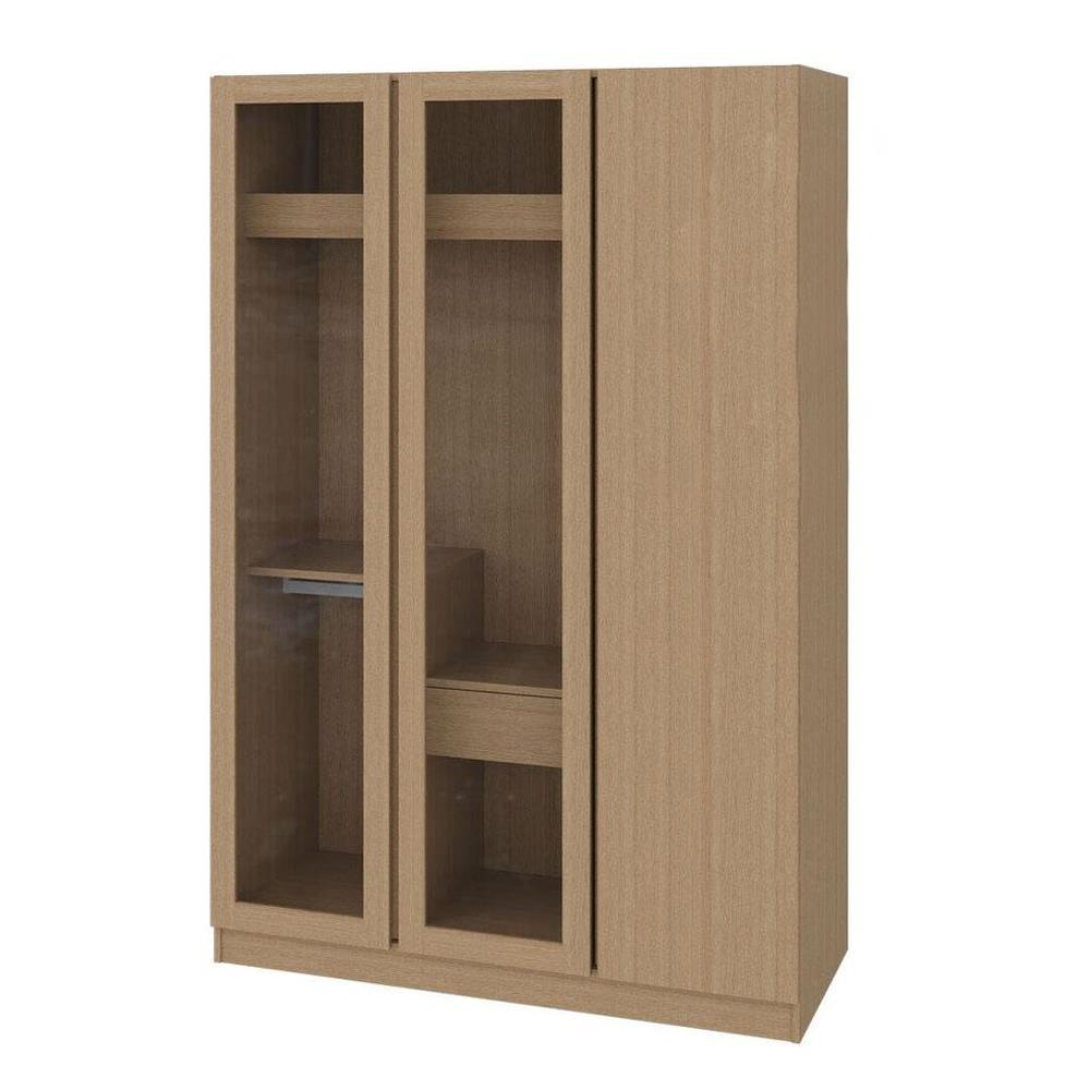 ตู้เสื้อผ้า 3 บานเปิด KONCEPT TIMBUR 19236149 134 ซม. สีโอ๊ค