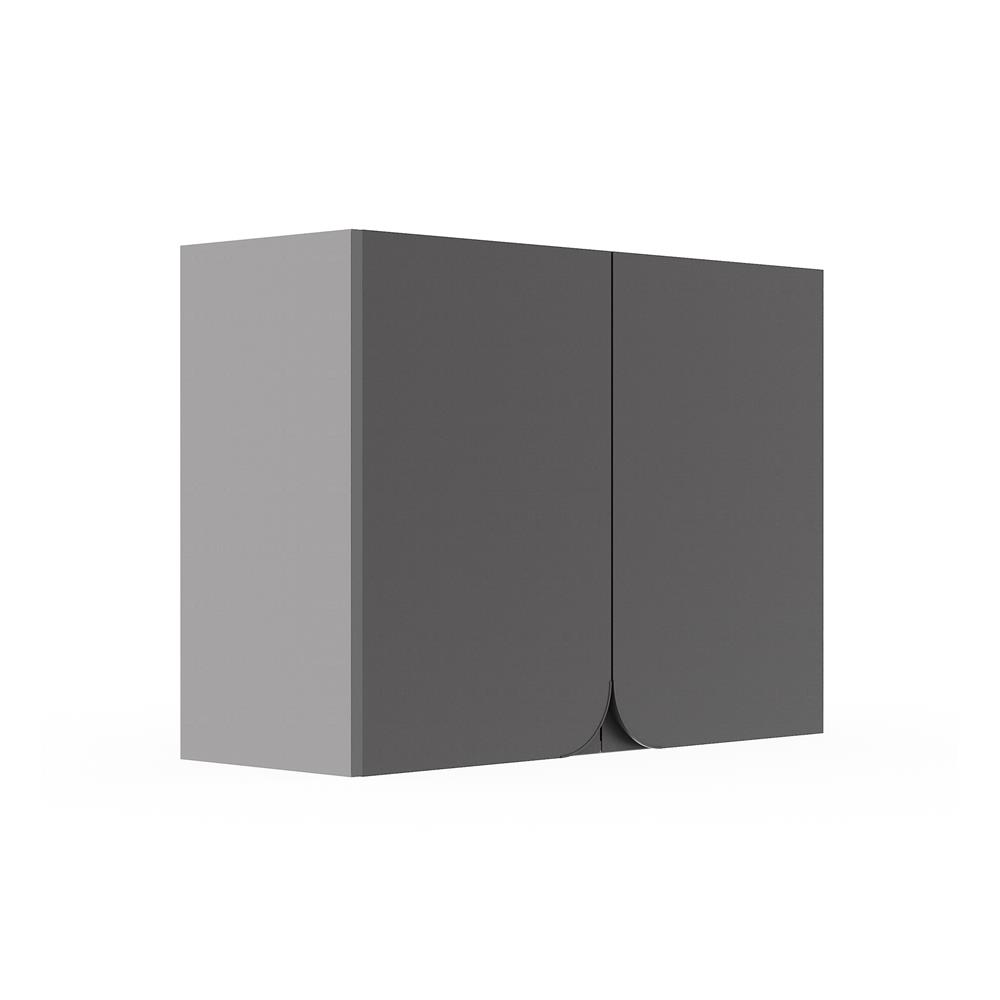 ตู้แขวนคู่ KITZCHO CURVE 80x60 ซม. สี GREY GRAPHITE