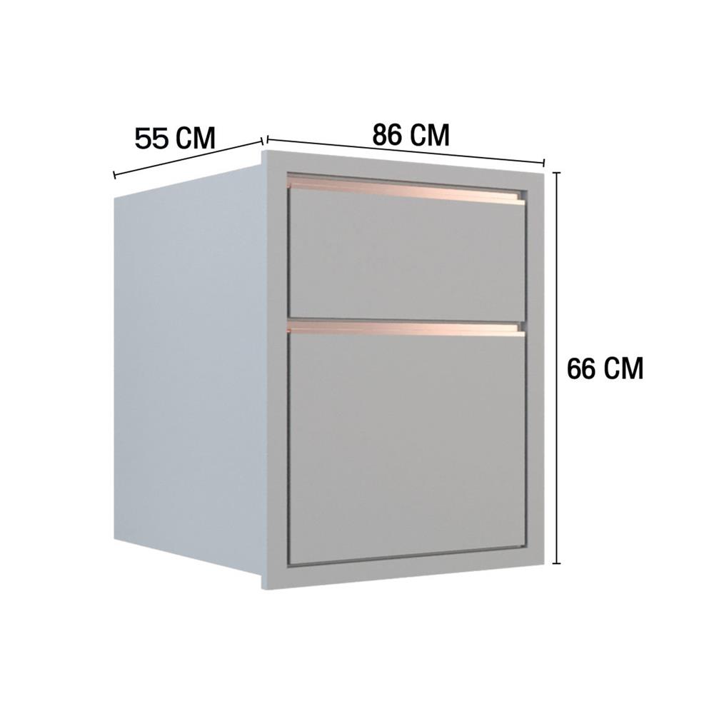 ตู้ลิ้นชัก MJ ETERNITY 86x66 ซม. สี ELEGANT GREY