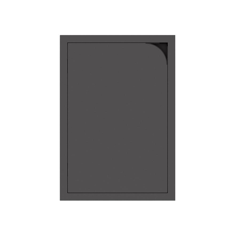 บานซิงค์เดี่ยวเปิดซ้าย KITZCHO CURVE 46x66 ซม. สี GREY GRAPHITE