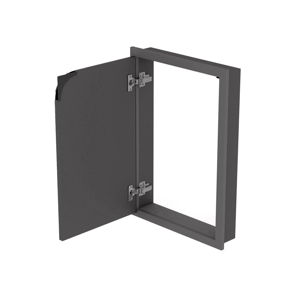 บานซิงค์เดี่ยวเปิดซ้าย KITZCHO CURVE 46x66 ซม. สี GREY GRAPHITE