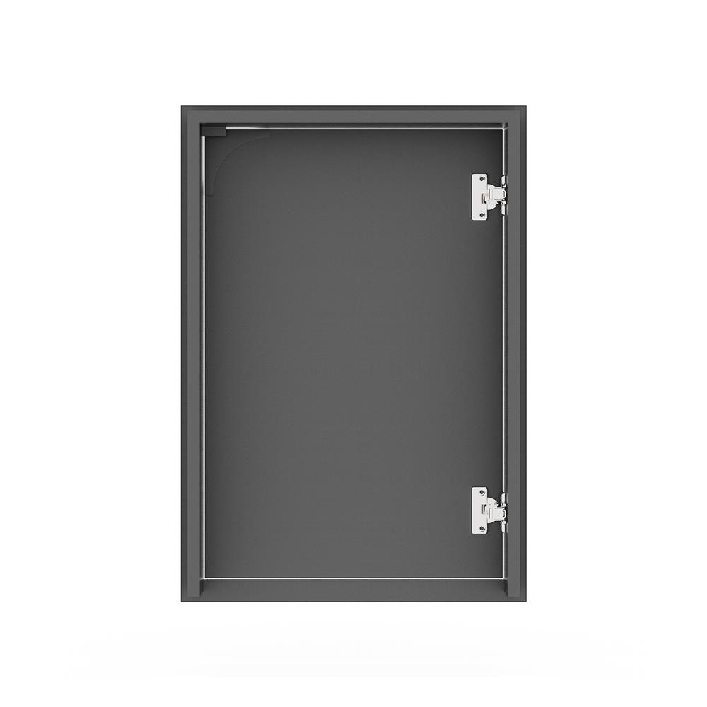 บานซิงค์เดี่ยวเปิดซ้าย KITZCHO CURVE 46x66 ซม. สี GREY GRAPHITE