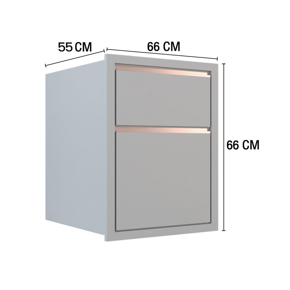 ตู้ลิ้นชัก MJ ETERNITY 66x66 ซม. สี ELEGANT GREY