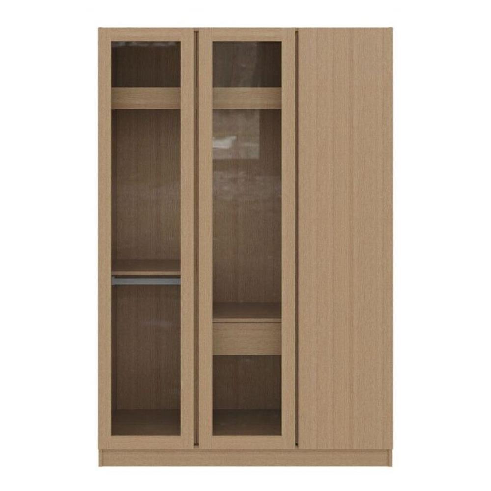 ตู้เสื้อผ้า 3 บานเปิด KONCEPT TIMBUR 19236150 134 ซม. สีโอ๊ค