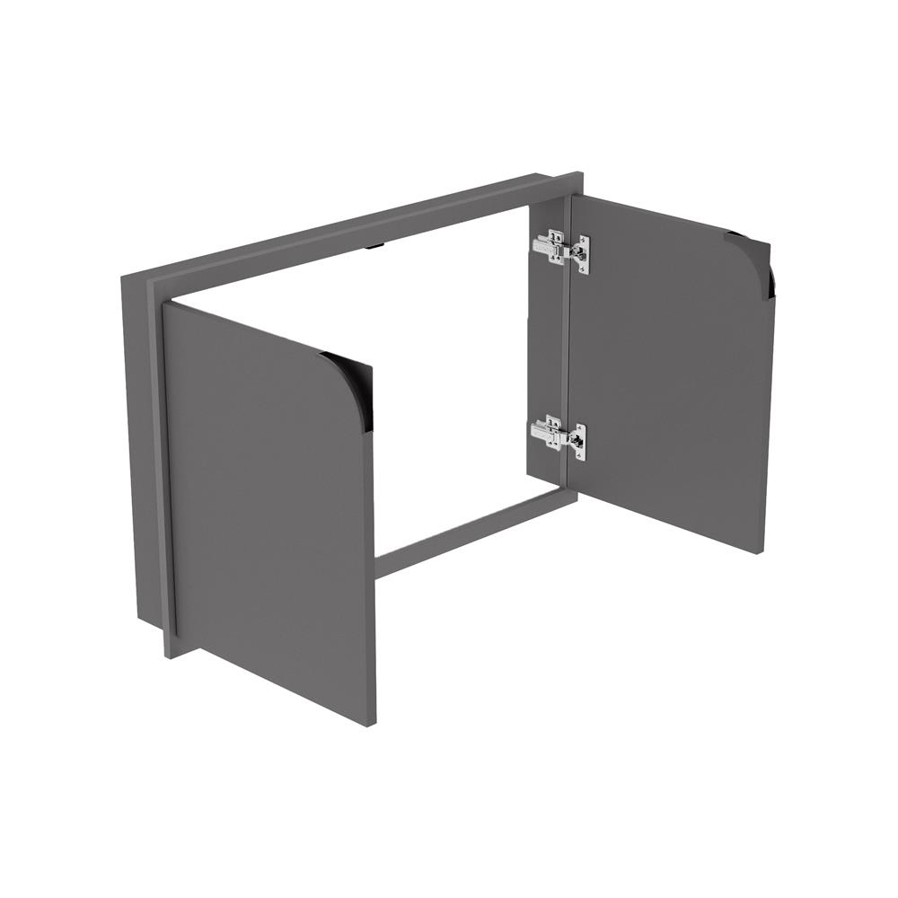 บานใต้เตา KITZCHO CURVE 86x56 ซม. สี GREY GRAPHITE