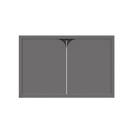 บานใต้เตา KITZCHO CURVE 86x56 ซม. สี GREY GRAPHITE_0