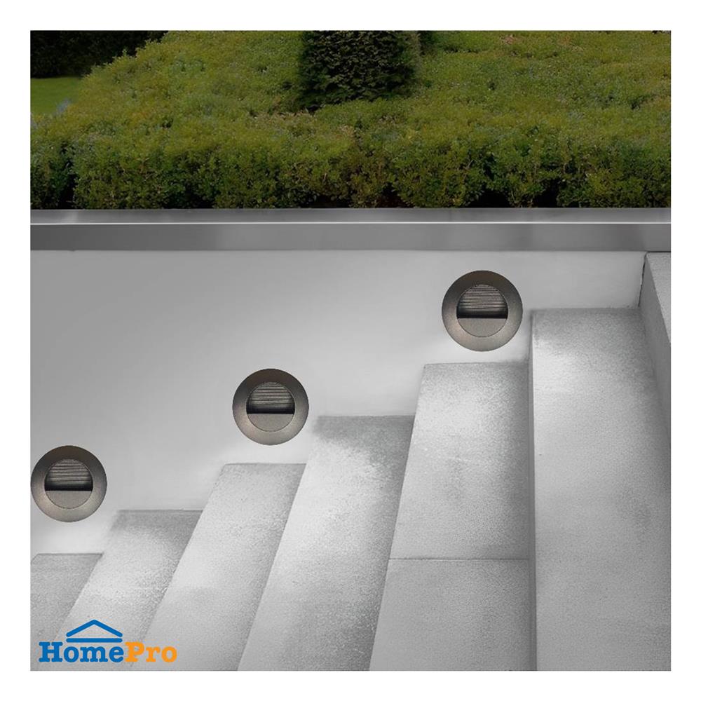 ไฟผนังภายนอก LED L&E 65-A0402 3 วัตต์ WARM WHITE สีดำ