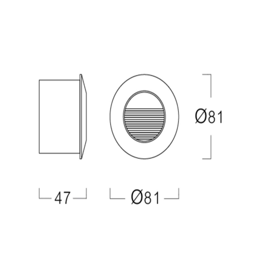 ไฟผนังภายนอก LED L&E 65-A0402 3 วัตต์ WARM WHITE สีดำ