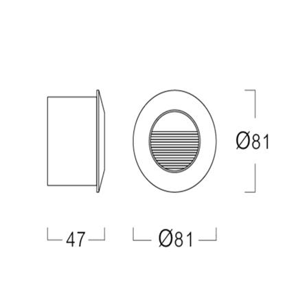 ไฟผนังภายนอก LED L&E 65-A0402 3 วัตต์ WARM WHITE สีดำ_4