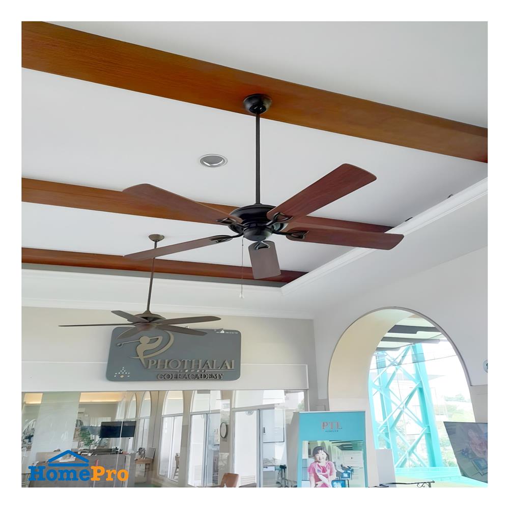 พัดลมไม่มีโคมไฟ MR.KEN 25-02075 52 นิ้ว สีน้ำตาลเข้ม