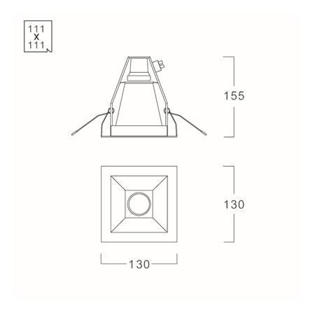 ดาวน์ไลท์ LUMAX E27 23-01759_1 4.4 นิ้ว สีขาว สี่เหลี่ยม_5